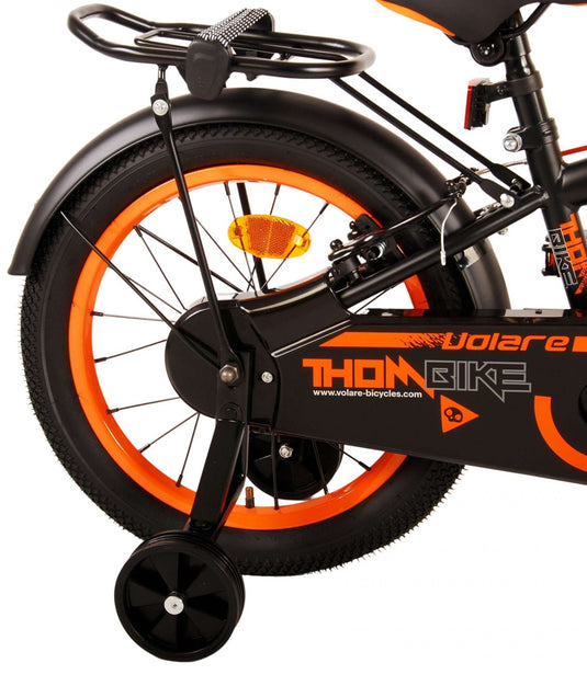 Volare Thombike Kinderfiets Jongens 16 inch Zwart Oranje Twee Handremmen