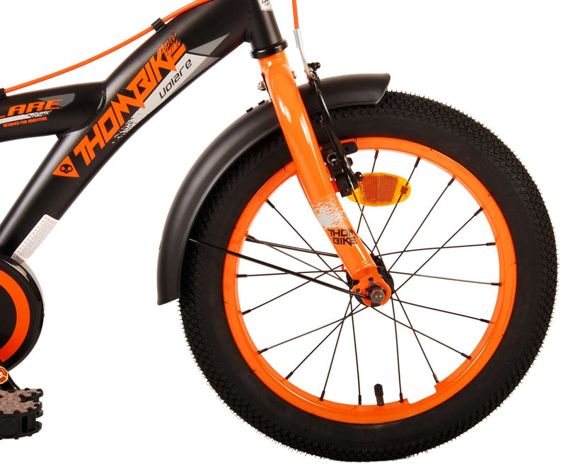 Load image into Gallery viewer, Volare Thombike Kinderfiets Jongens 16 inch Zwart Oranje Twee Handremmen
