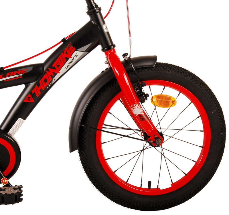 Load image into Gallery viewer, Volare Thombike Kinderfiets - Jongens - 16 inch - Zwart Rood - Twee Handremmen
