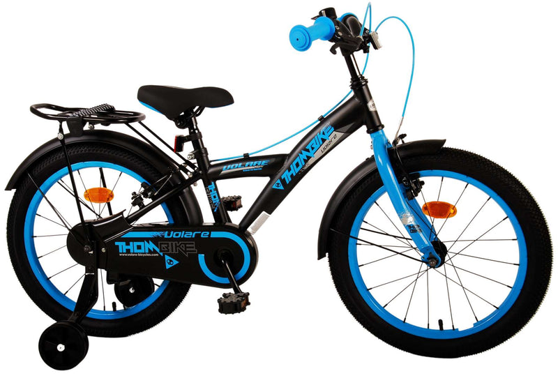 Load image into Gallery viewer, Volare Thombike Kinderfiets Jongens 18 inch Zwart Blauw Twee handremmen
