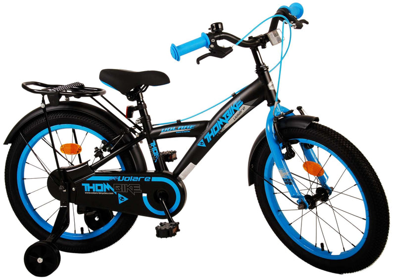Load image into Gallery viewer, Volare Thombike Kinderfiets Jongens 18 inch Zwart Blauw Twee handremmen
