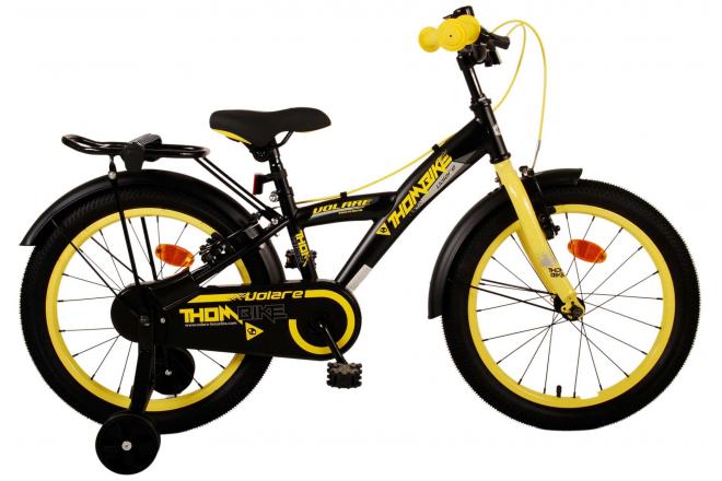 Load image into Gallery viewer, Volare Thombike Kinderfiets Jongens 18 inch Zwart Geel Twee handremmen
