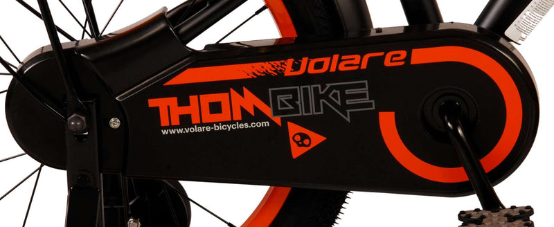 Load image into Gallery viewer, Volare Thombike Kinderfiets Jongens 18 inch Zwart Oranje Twee handremmen

