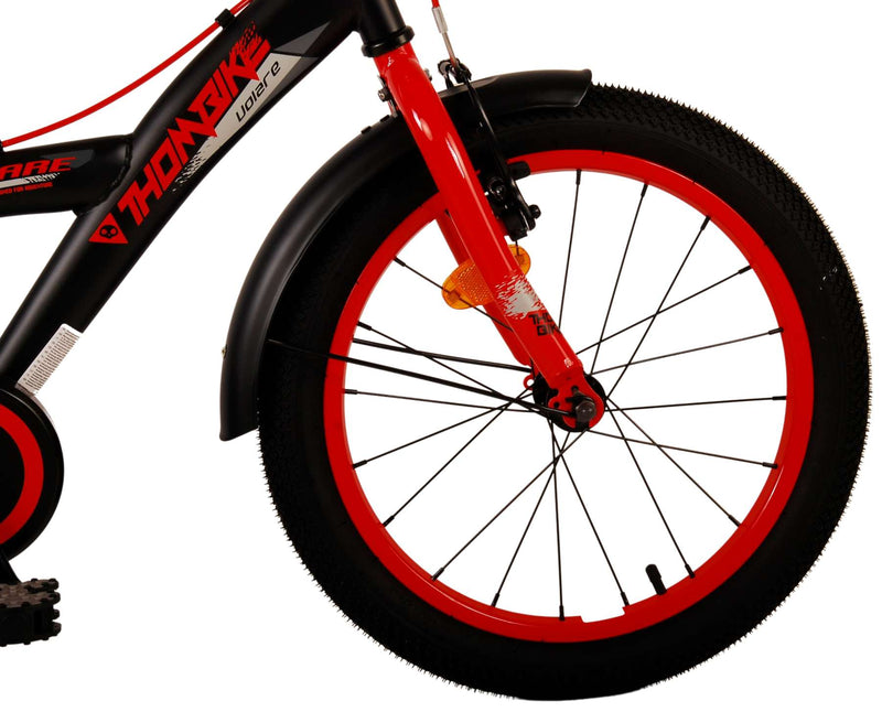 Load image into Gallery viewer, Volare Thombike Kinderfiets Jongens 18 inch Zwart Rood Twee handremmen
