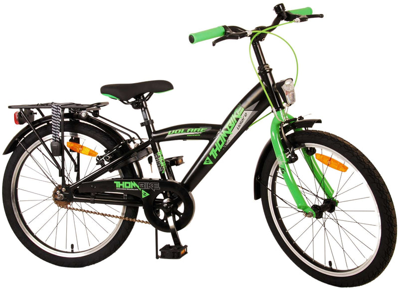 Load image into Gallery viewer, Volare Thombike Kinderfiets Jongens 20 inch Zwart Groen Twee Handremmen
