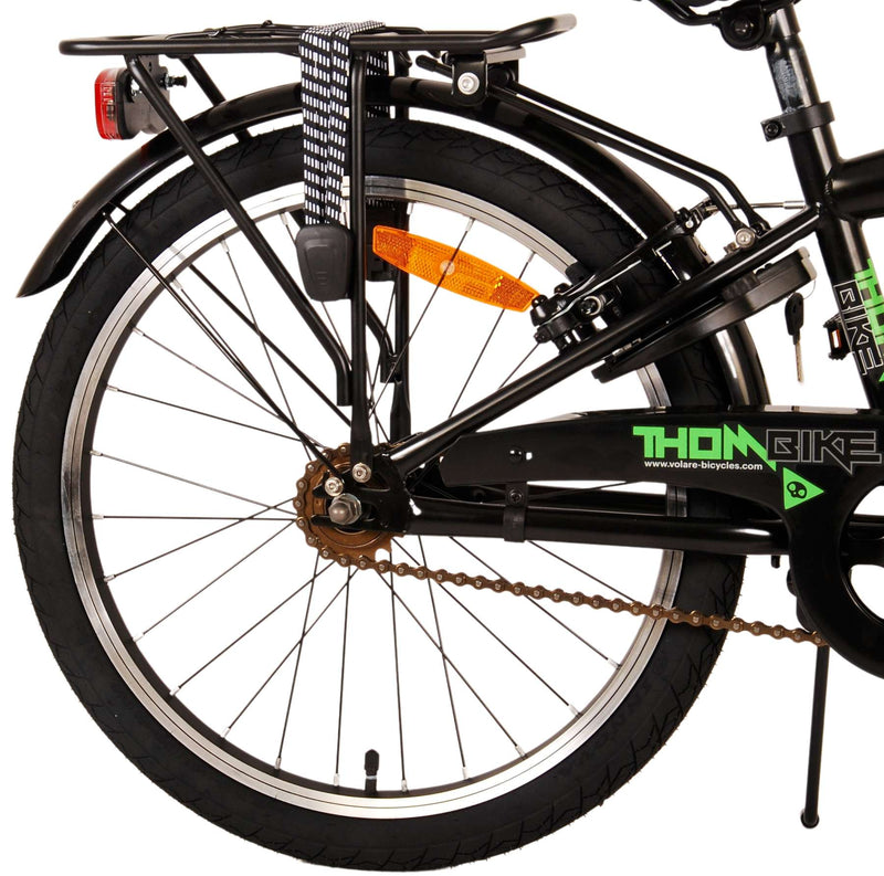 Load image into Gallery viewer, Volare Thombike Kinderfiets Jongens 20 inch Zwart Groen Twee Handremmen
