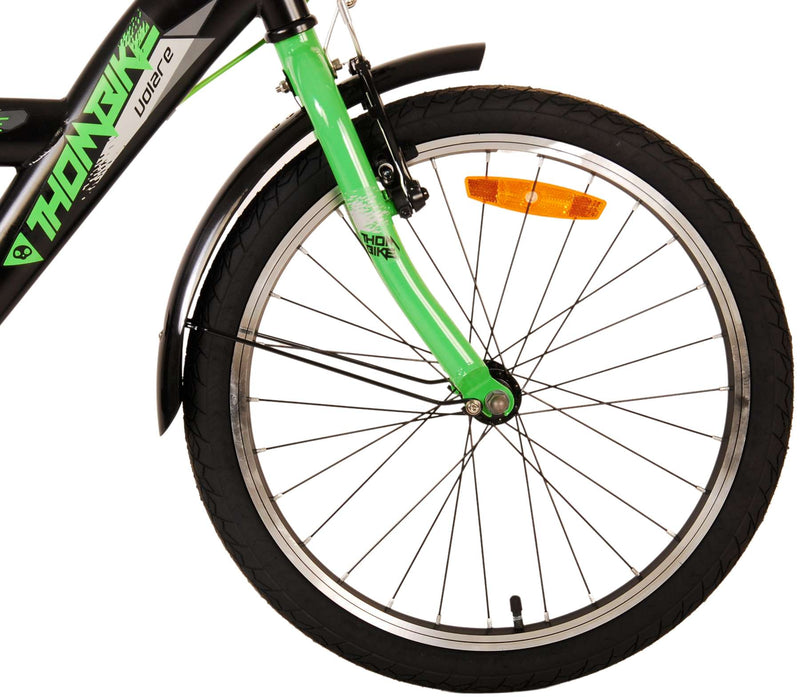 Load image into Gallery viewer, Volare Thombike Kinderfiets Jongens 20 inch Zwart Groen Twee Handremmen
