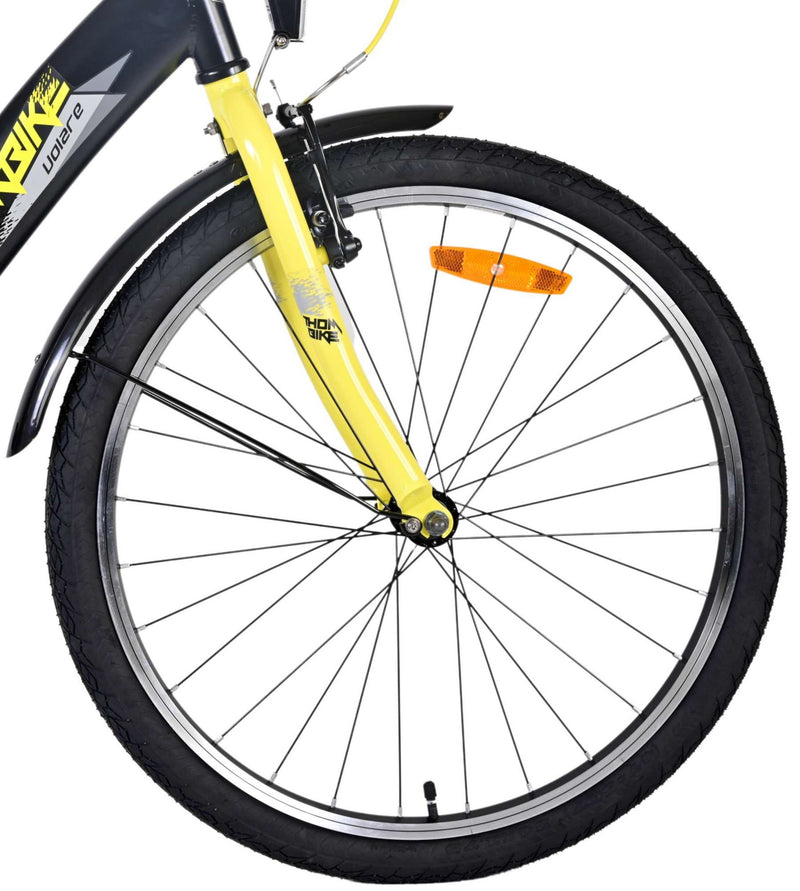 Load image into Gallery viewer, Volare Thombike Kinderfiets Jongens 24 inch Zwart Geel
