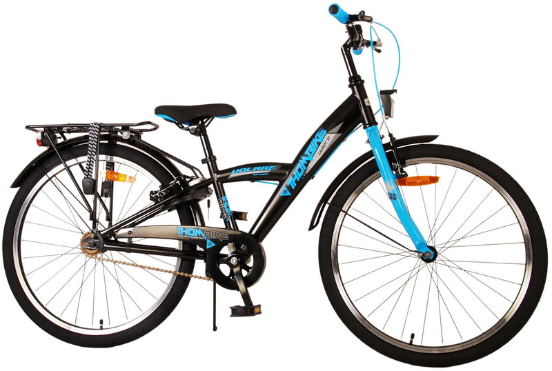 Load image into Gallery viewer, Volare thombike kinderfiets - jongens - 24 inch - zwart blauw - twee handremmen
