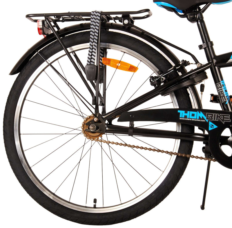 Load image into Gallery viewer, Volare thombike kinderfiets - jongens - 24 inch - zwart blauw - twee handremmen
