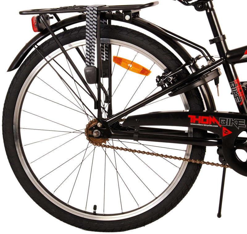 Load image into Gallery viewer, Volare Thombike Kinderfiets - Jongens - 24 inch - Zwart Rood - Twee handremmen
