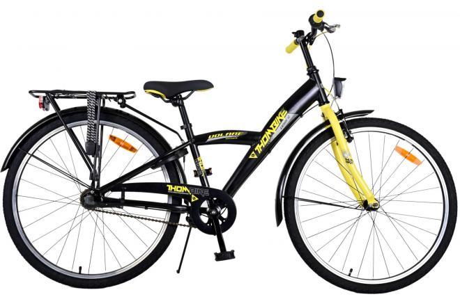 Load image into Gallery viewer, Volare Thombike Kinderfiets Jongens 26 inch Zwart Geel3 versnellingen
