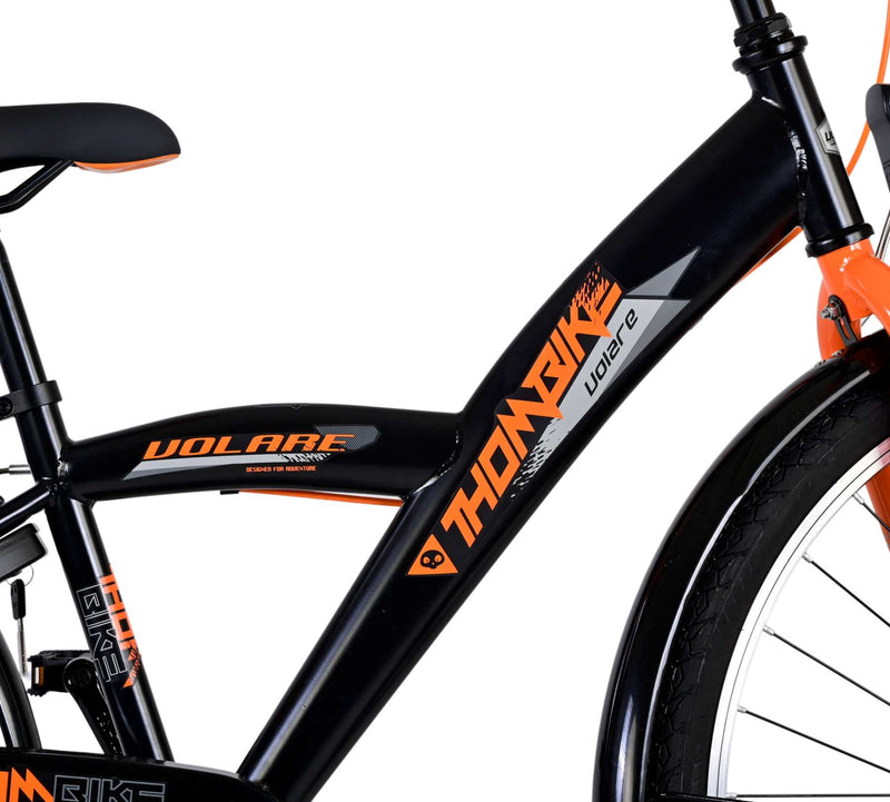 Load image into Gallery viewer, Volare Thombike Kinderfiets Jongens 26 inch Zwart Oranje Twee Handremmen
