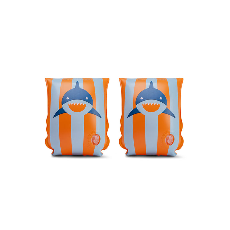 Load image into Gallery viewer, Tropical shark | oranje blauw zwembandjes 2-6 jaar
