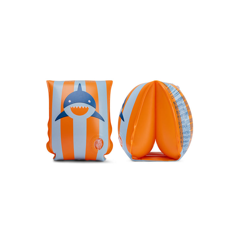 Load image into Gallery viewer, Tropical shark | oranje blauw zwembandjes 2-6 jaar
