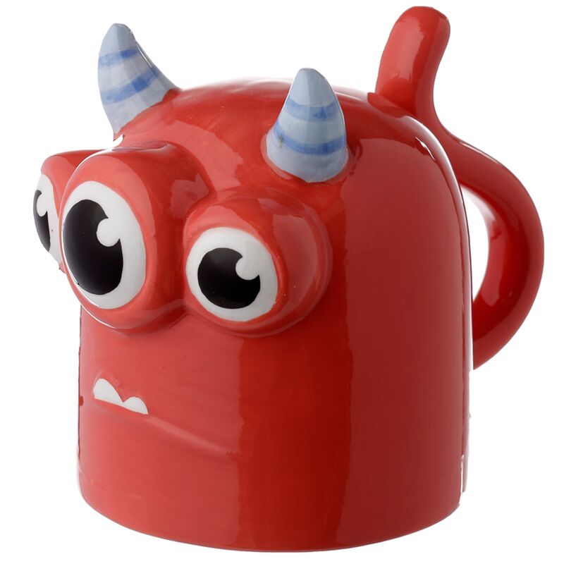 Load image into Gallery viewer, Monstarz rood monster ondersteboven keramiek mok
