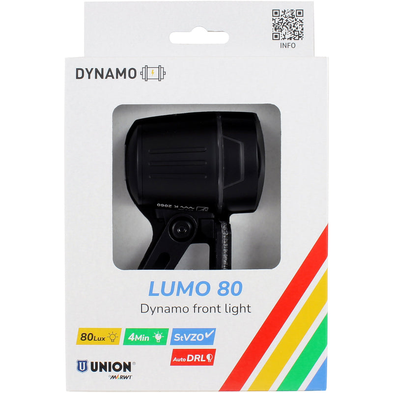 ギャラリービューアに画像をロードする, Union naafdynamo koplamp 80 lux auto lumo 80 standlicht+dag
