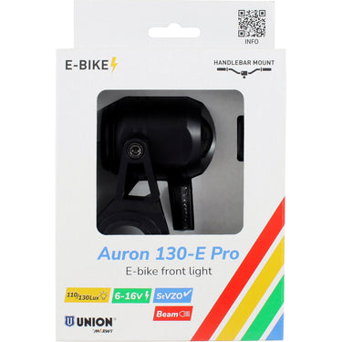Qibbel union koplamp auron 130-e pro e-bike 6-16v 130lux