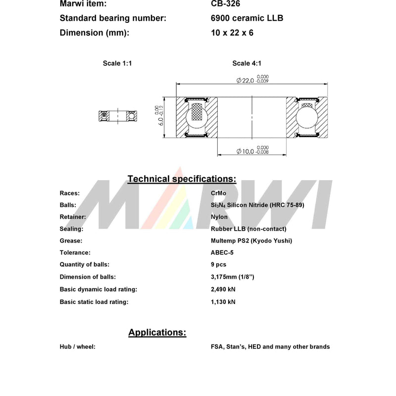 Load image into Gallery viewer, Union kugellager ball bearing cb-326 10x22x6
