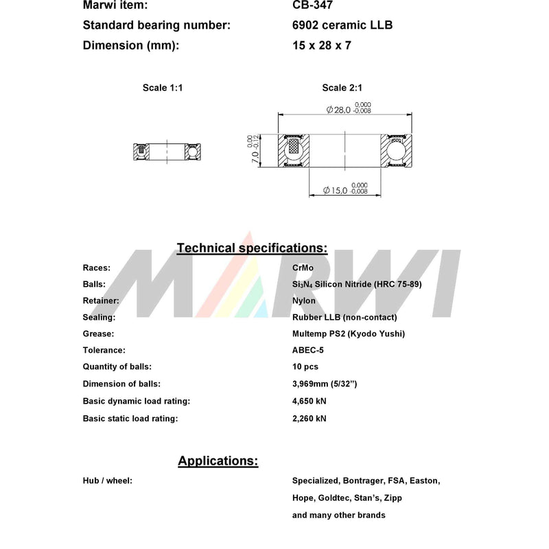 Load image into Gallery viewer, Union kogellager ball bearing cb-347 15x28x7
