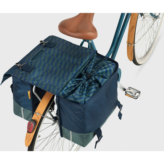 UrbanProof Urban Proof 40L dubbele fietstas blauw groen