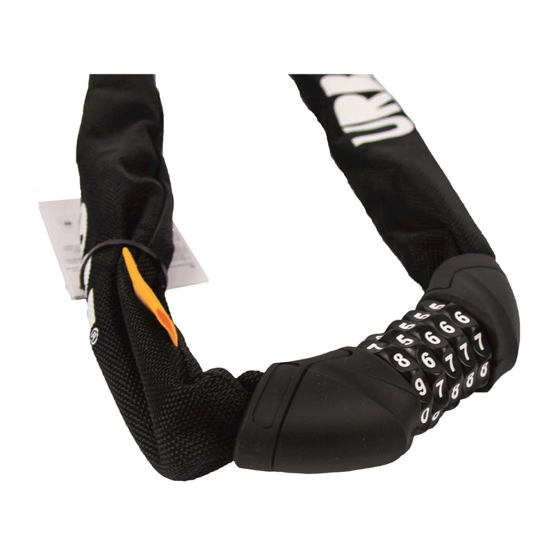 Load image into Gallery viewer, Urbanproof kettingslot met cijfercode 8mm*100cm zwart
