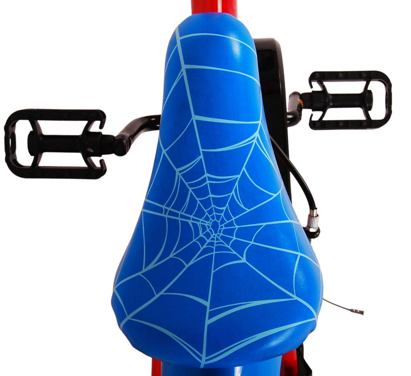 Load image into Gallery viewer, Spiderman Ultimate Spider-Man Kinderfiets Jongens 16 inch Blauw Rood Twee handremmen
