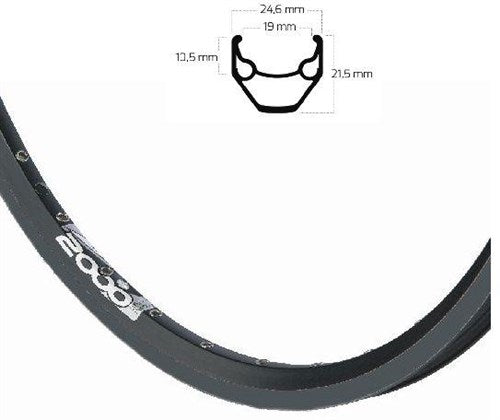 Ryde velg 28 inch 622 zac2000 geheel zwart 36