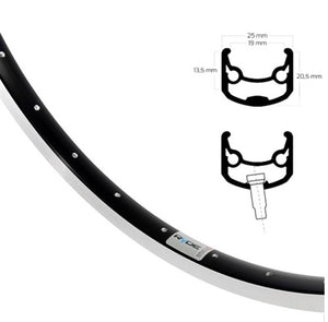 Ryde velg 28 inch 622 andra 30 zwart geslepen zijkant 36