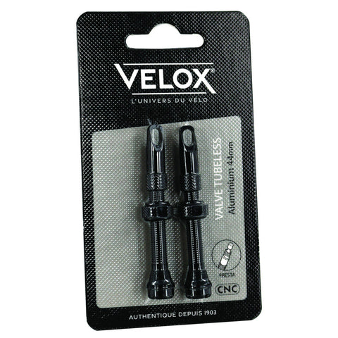 Velox ventiel tubeless Presta 44mm aluminium zwart (2st)