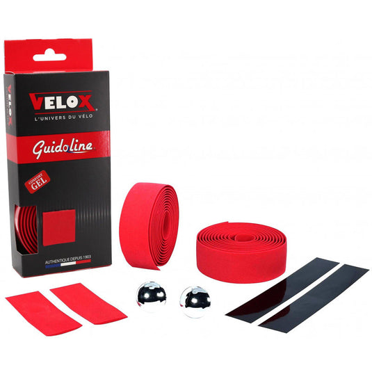 Velox stuurtape maxi cork gel rood (2st)