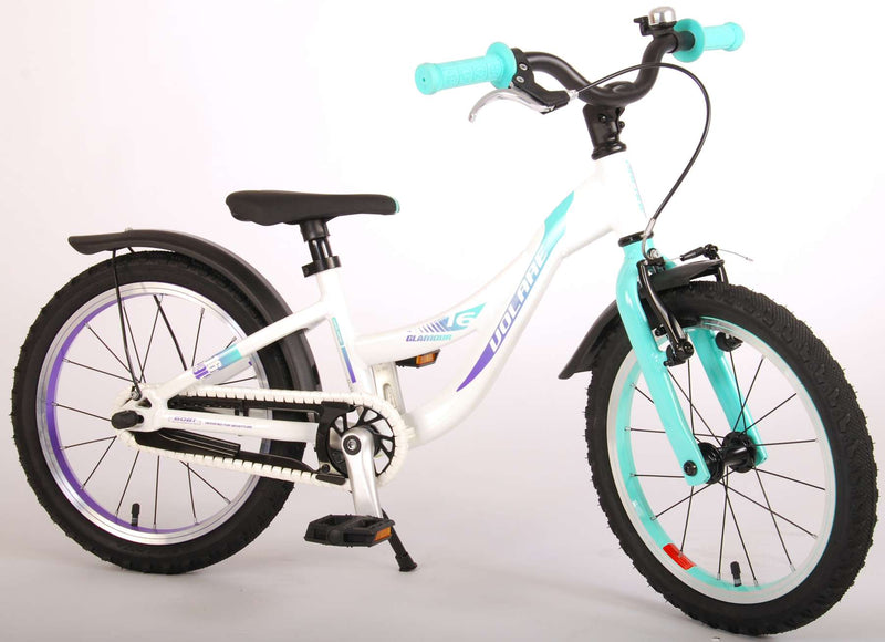 Load image into Gallery viewer, Volare Glamour Kinderfiets - Meisjes - 16 inch - Wit Mint Groen - Prime Collection

