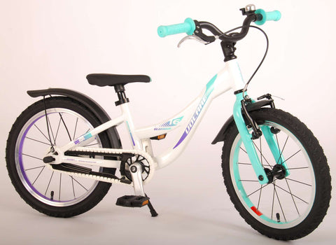 Volare Glamour Kinderfiets - Meisjes - 16 inch - Wit Mint Groen - Prime Collection