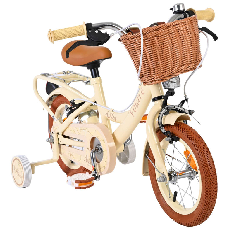 Afbeelding laden in galerijviewer, Volare ashley kinderfiets - meisjes - 12 inch - créme - twee handremmen
