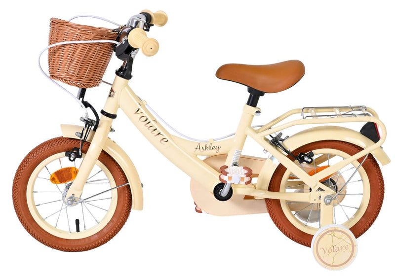 Afbeelding laden in galerijviewer, Volare ashley kinderfiets - meisjes - 12 inch - créme - twee handremmen
