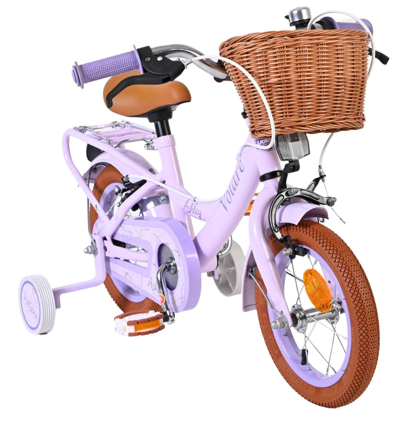Laden Sie das Bild in Galerie -Viewer, Volare ashley kinderfiets - meisjes - 12 inch - lila - twee handremmen
