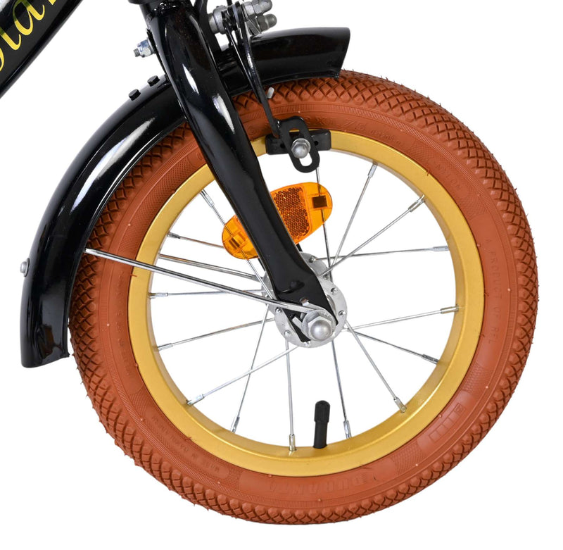 Afbeelding laden in galerijviewer, Volare ashley kinderfiets - meisjes - 12 inch - zwart - twee handremmen
