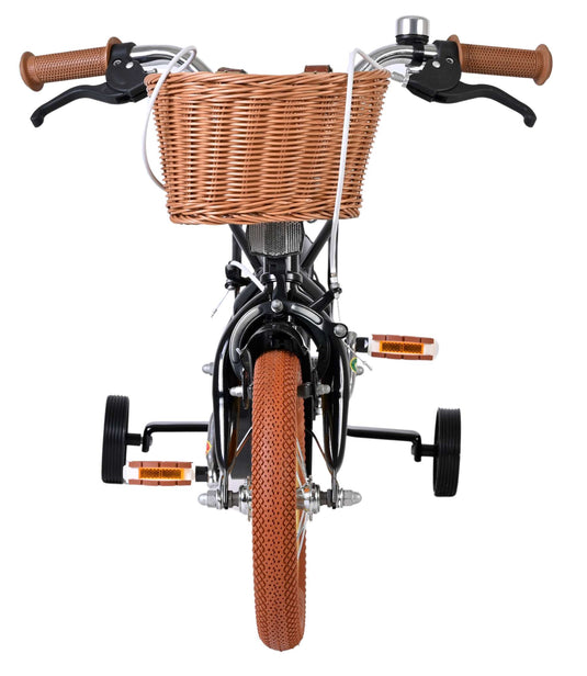 Volare ashley kinderfiets - meisjes - 12 inch - zwart - twee handremmen
