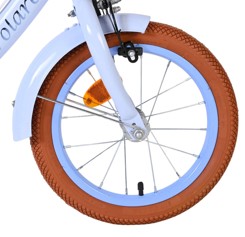 Cargue la imagen en el visor de la galería, Volare ashley kinderfiets - meisjes - 14 inch - pastel blauw - twee handremmen
