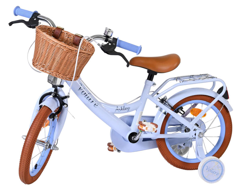 Cargue la imagen en el visor de la galería, Volare ashley kinderfiets - meisjes - 14 inch - pastel blauw - twee handremmen
