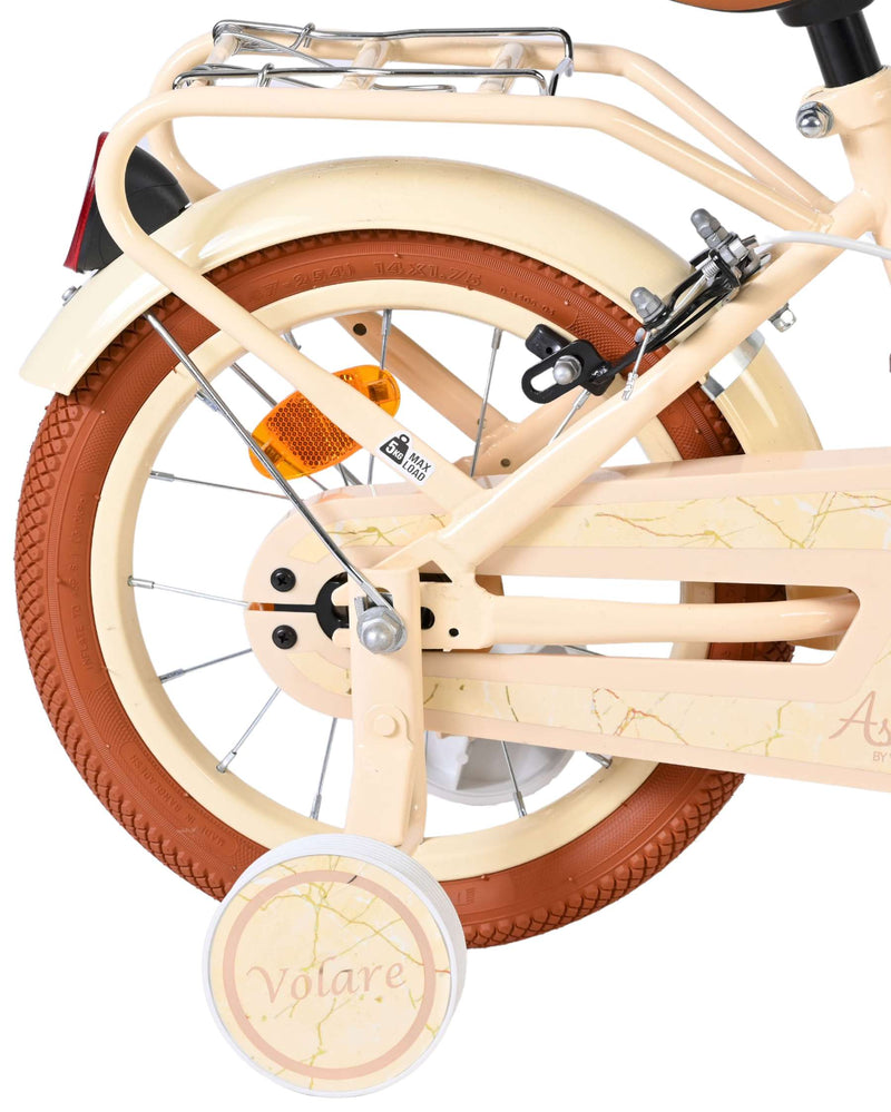 ギャラリービューアに画像をロードする, Volare ashley kinderfiets - meisjes - 14 inch - creme - twee handremmen
