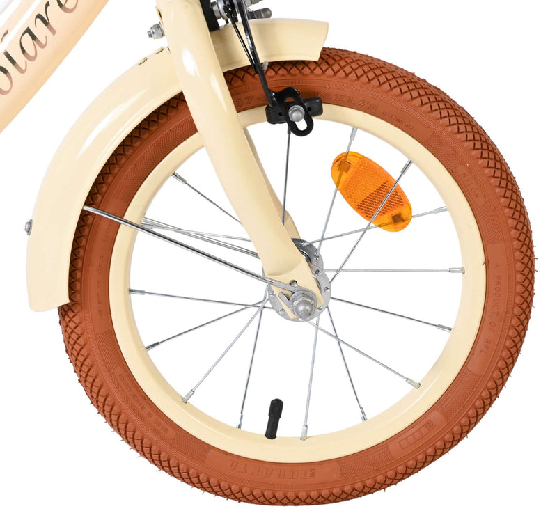 ギャラリービューアに画像をロードする, Volare ashley kinderfiets - meisjes - 14 inch - creme - twee handremmen
