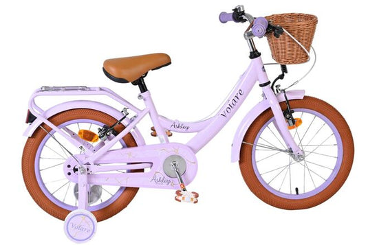 Volare ashley kinderfiets - meisjes - 16 inch - lila - twee handremmen