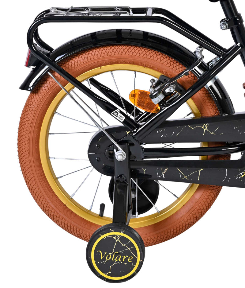 Afbeelding laden in galerijviewer, Volare ashley kinderfiets - meisjes - 16 inch - zwart - twee handremmen
