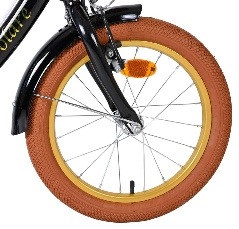 Afbeelding laden in galerijviewer, Volare ashley kinderfiets - meisjes - 16 inch - zwart - twee handremmen
