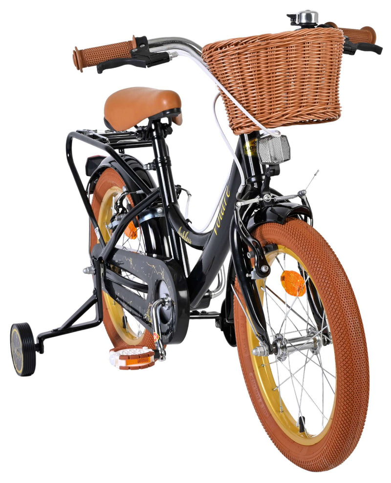 Afbeelding laden in galerijviewer, Volare ashley kinderfiets - meisjes - 16 inch - zwart - twee handremmen
