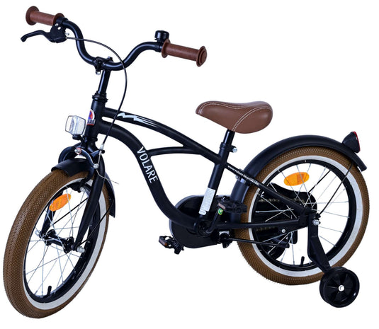 Volare black cruiser kinderfiets - jongens - 16 inch - zwart