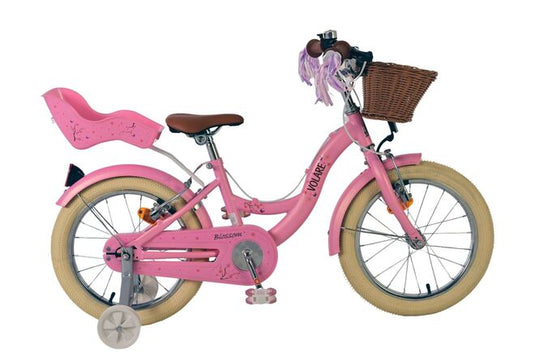 Volare blossom kinderfiets - meisjes - 16 inch - roze - twee handremmen