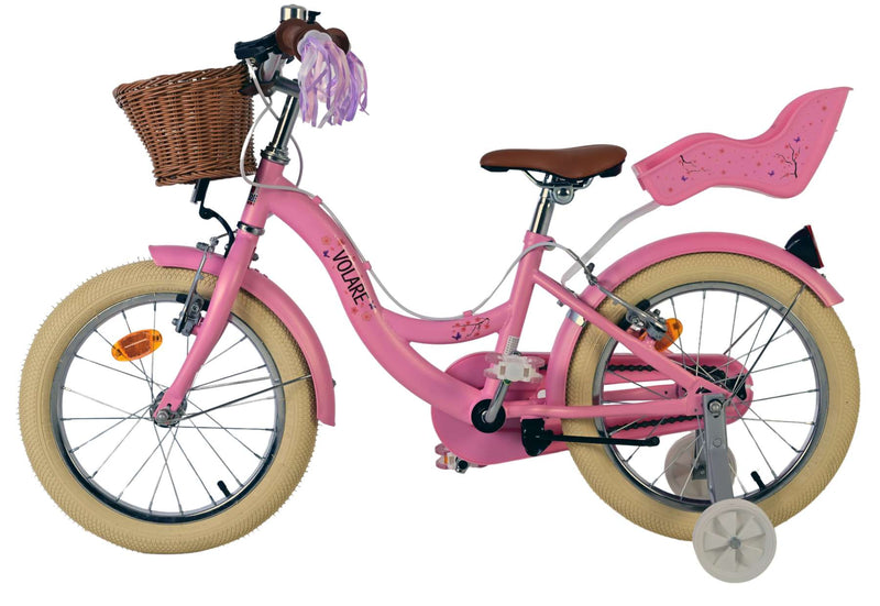 Chargez l'image dans la visionneuse de la galerie, Volare blossom kinderfiets - meisjes - 16 inch - roze - twee handremmen
