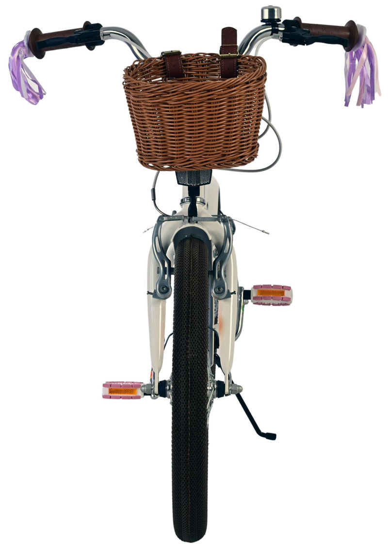 Load image into Gallery viewer, Volare blossom kinderfiets - meisjes - 18 inch - wit - twee handremmen
